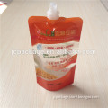 OEM food grade beverage packaging spout pouch /reusable liquid spout pouch